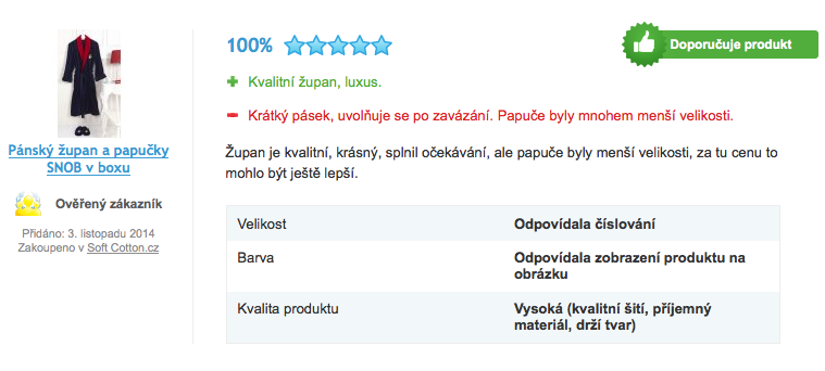 Recenze luxusního pánského županu SNOB Recenze luxusního pánského županu SNOB