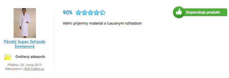 Recenze pánského županu SEHZADE Recenze pánského županu SEHZADE